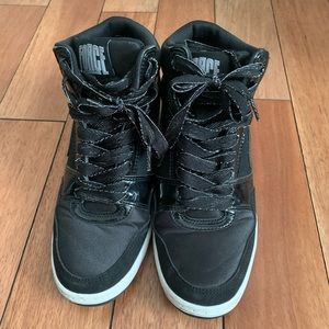 Black Nike Air Force Sky High Wedge in size 7